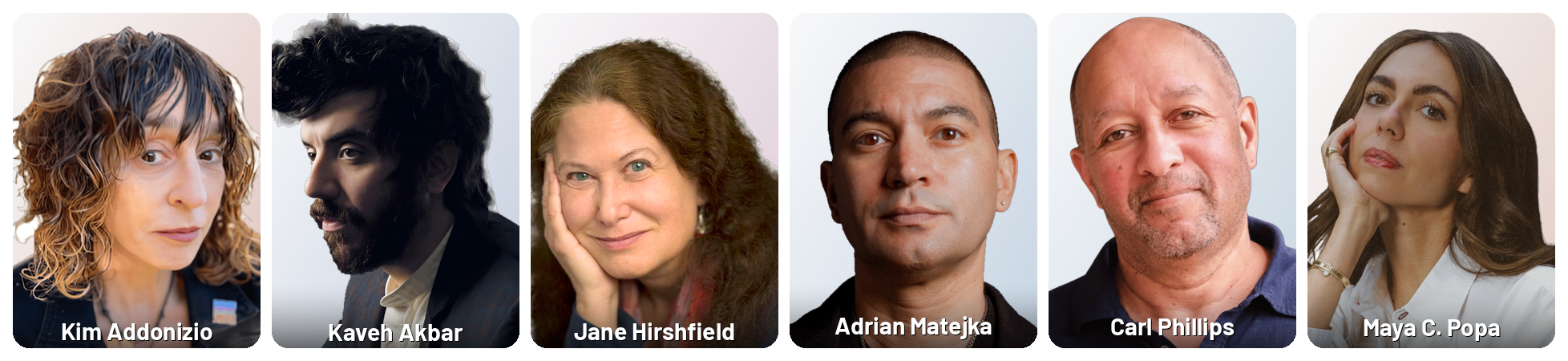 The Memoir Collection — six classes from Kim Addonizio, Kaveh Akbar, Jane Hirshfield, Adrian Matejka,  Carl Phillips, and Maya C. Popa 