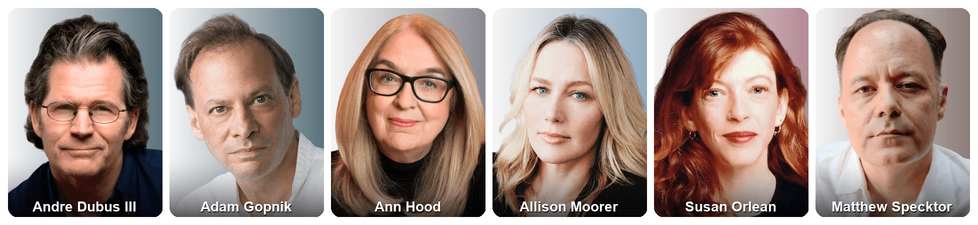 The Memoir Collection — six classes from Andre Dubus III, Adam Gopnik, Ann Hood, Allison Moorer , Susan Orlean, Matthew Specktor. 